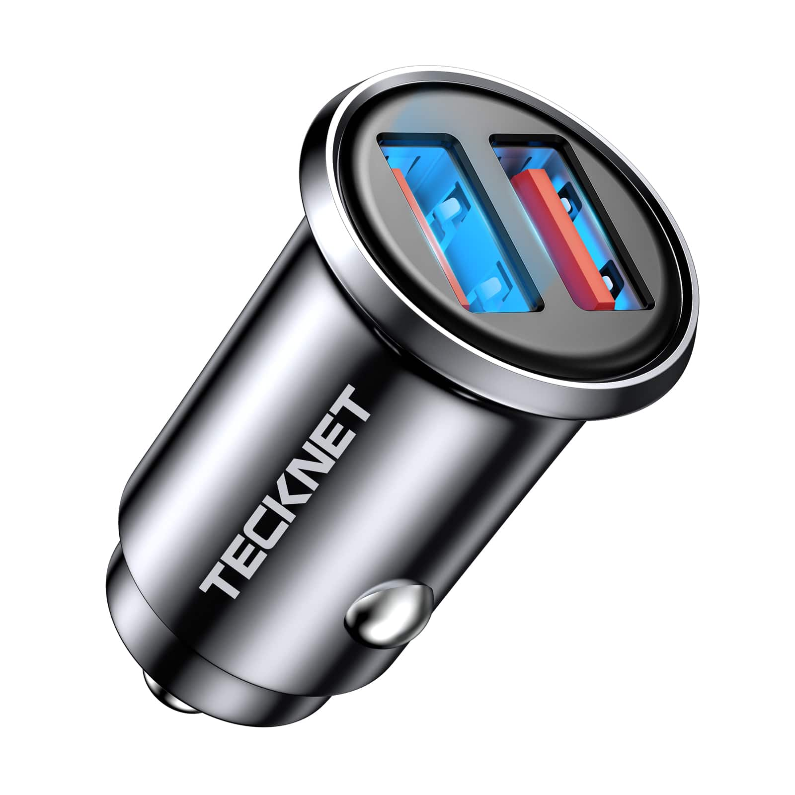 TECKNET Mini USB Car Charger, QC 3.0 6A/36W Car Phone Charger Fast Charging