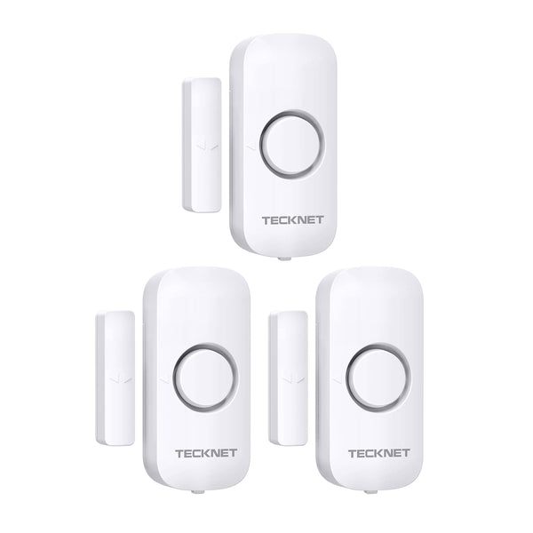 TECKNET Door Alarm Sensor, Mini Window Alarm Sensors, Door Sensor Alarm for Home Security Systems with Quick Loud 100dB Ring Alarm