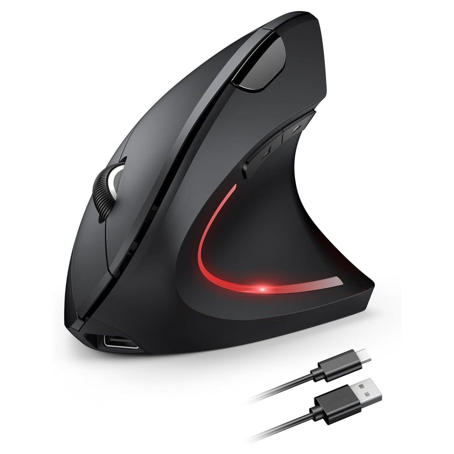 TECKNET Ergonomic Mouse, 2.4G Rechargeable Vertical Mouse 4800 DPI