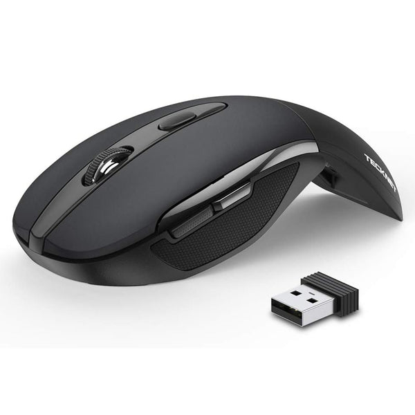 TECKNET Foldable Wireless Mouse, Mini Mouse With USB Receiver