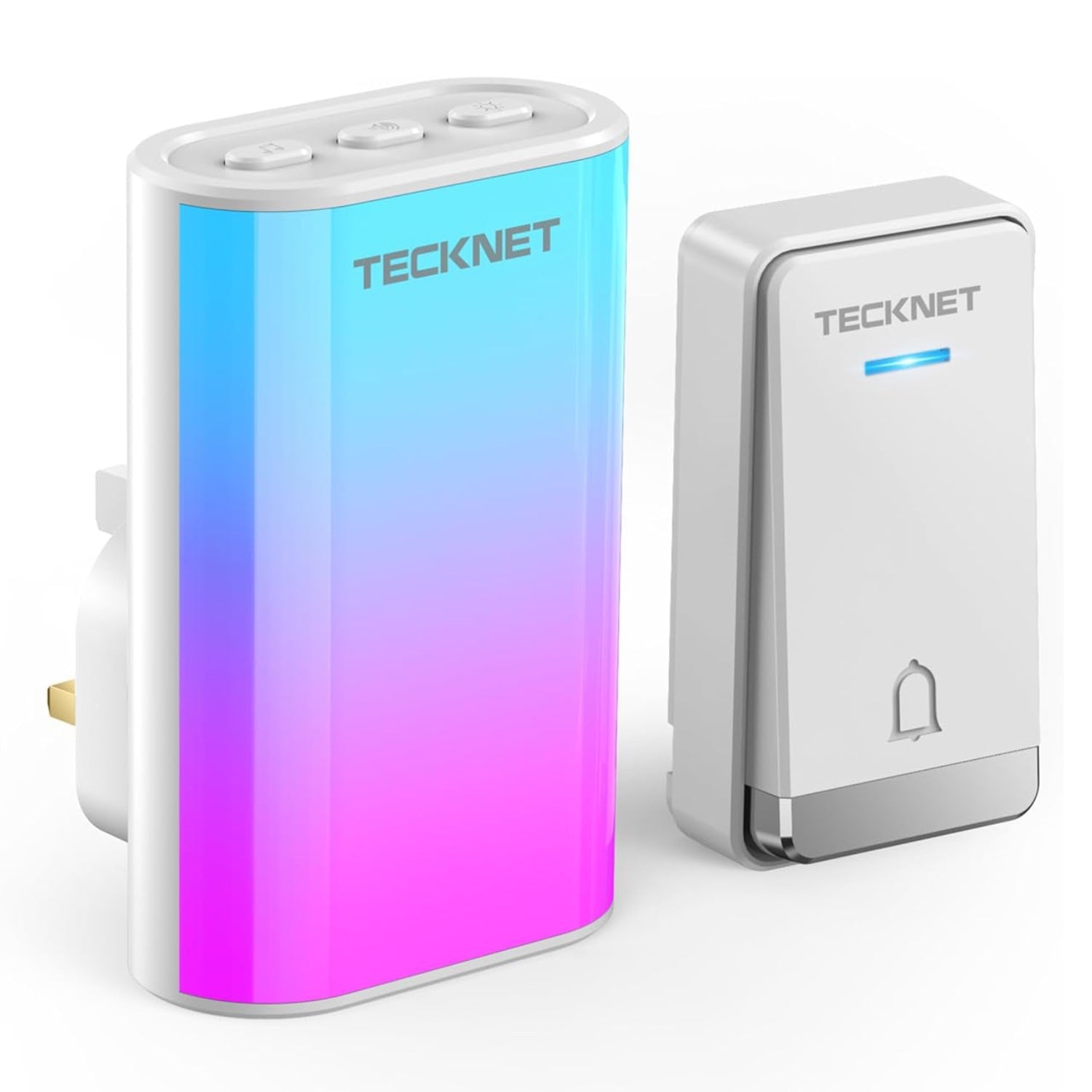 TECKNET Wireless Doorbell with 6 Bright Colors & 4 Lighting Modes