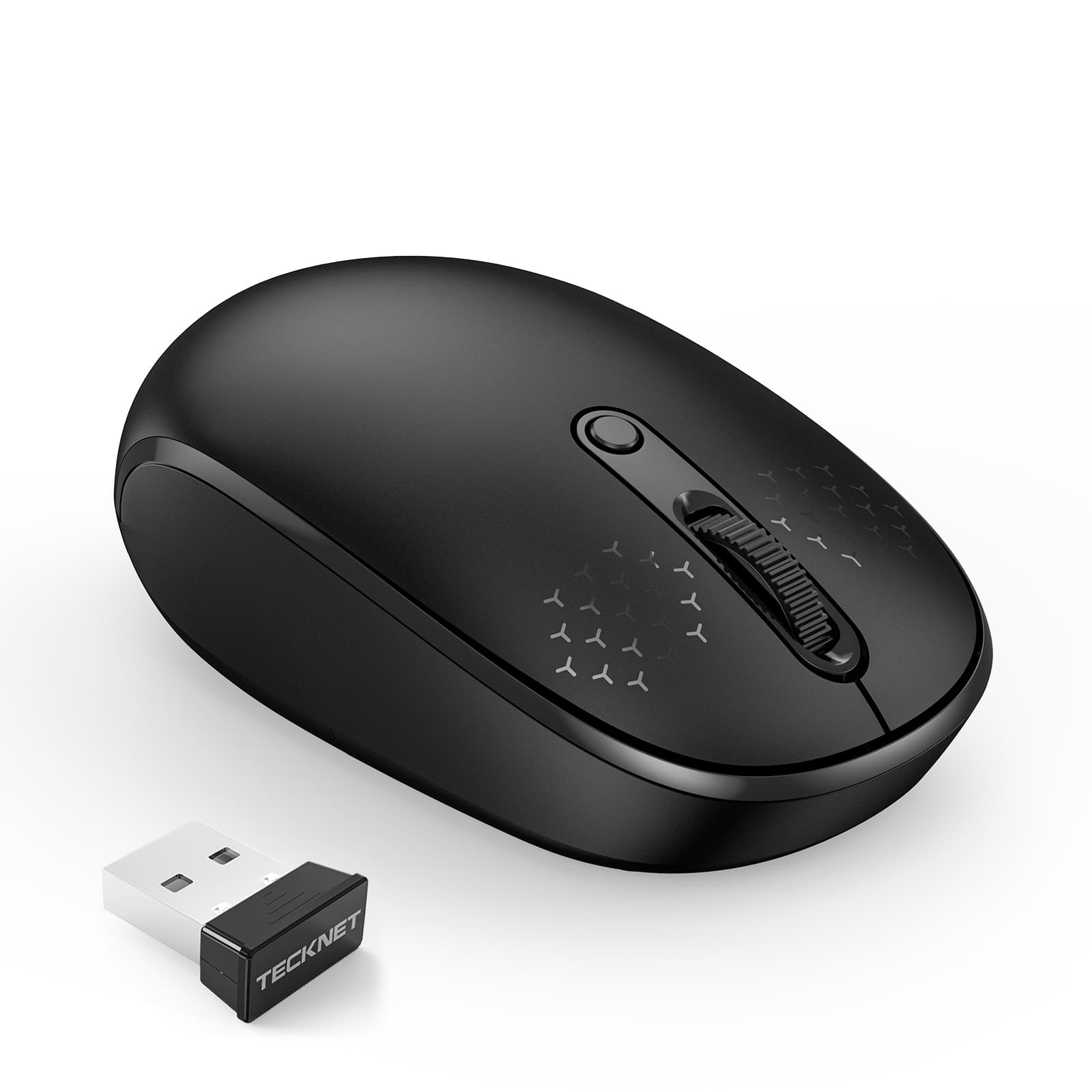 TECKNET 2.4G Silent Wireless Mouse with USB Receiver, 1600 DPI 3 Adjustment Levels