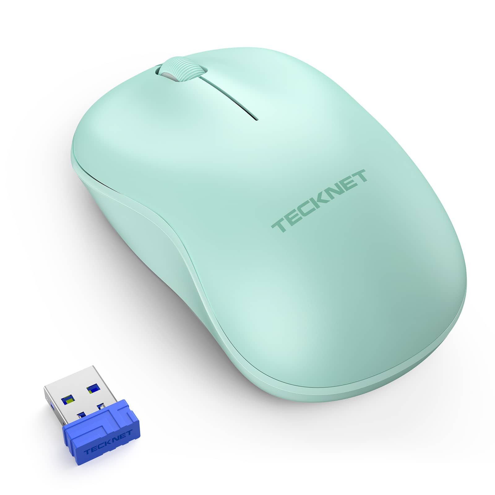 TECKNET Mini Wireless Mouse, Small 2.4G Optical Computer Mice with Nano Receiver