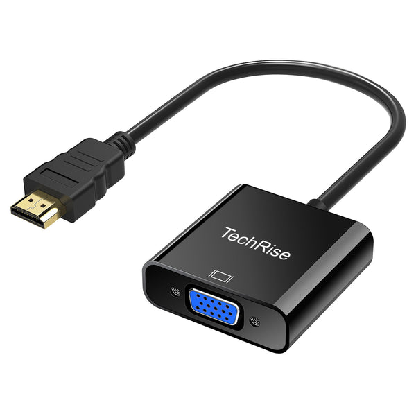 TechRise HDMI to VGA Adapter, Gold Plated High-Speed 1080P Active HDTV HDMI to VGA Converter