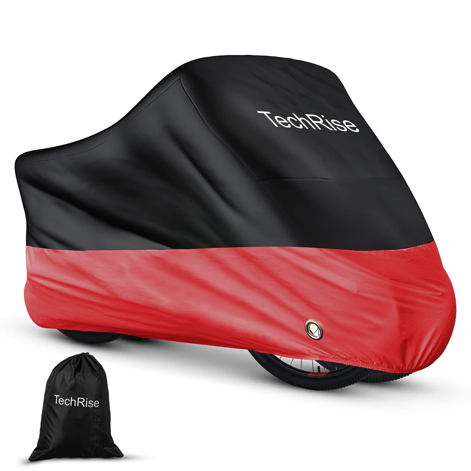 TechRise Waterproof Bicycle Cover，Motorbike Covers with Lock-holes & Storage Bag