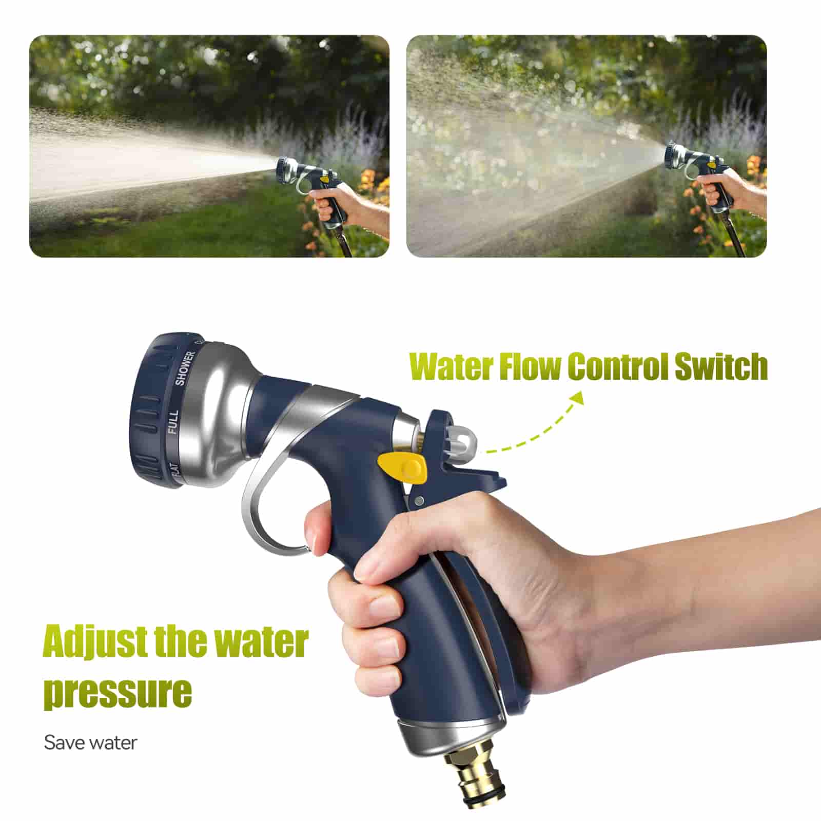 VOXON Garden Hose Spray Gun with 8 Adjustable Patterns