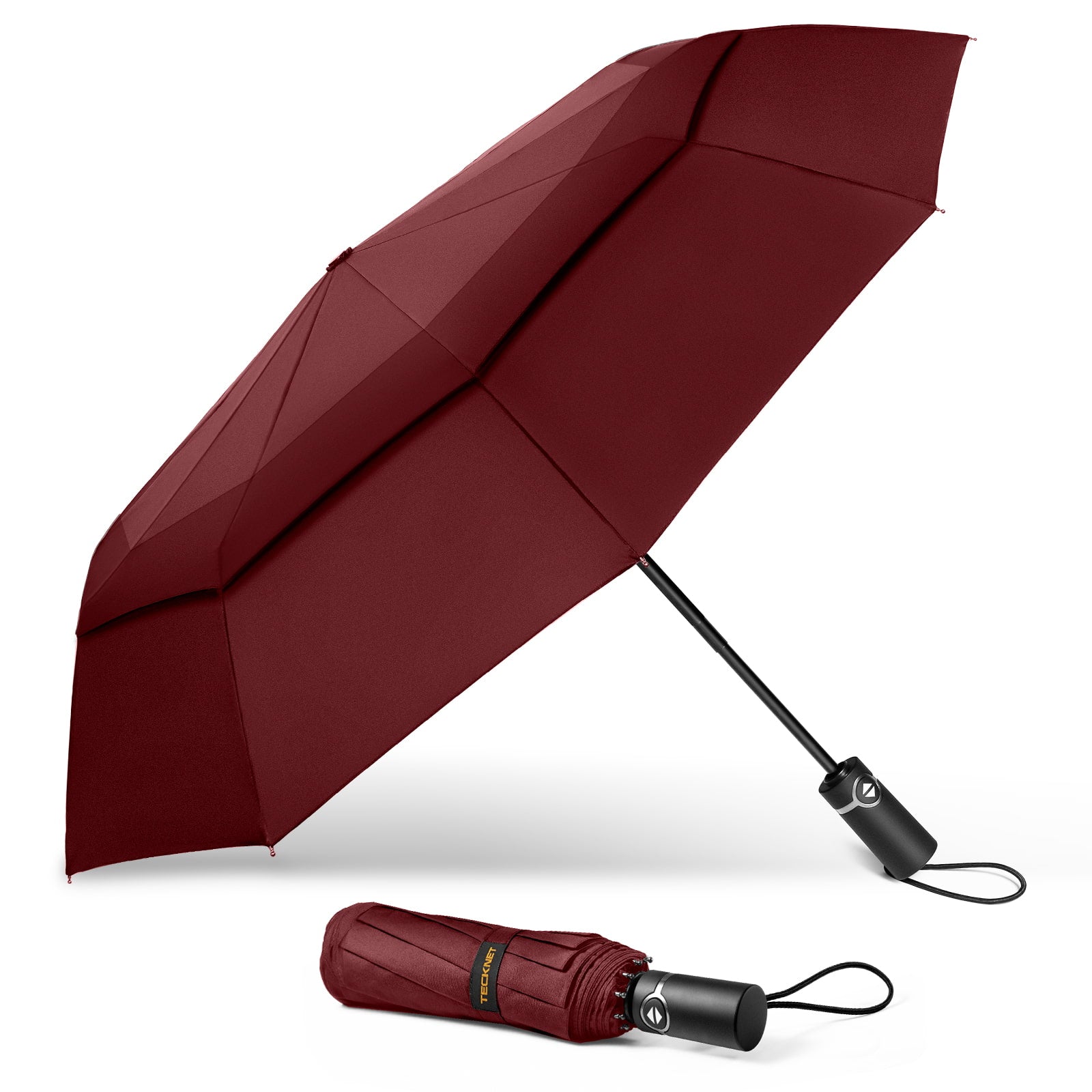 TECKNET Windproof Umbrella, Large Wind Resistant Umbrella with 10 Ribs, Auto Open Close