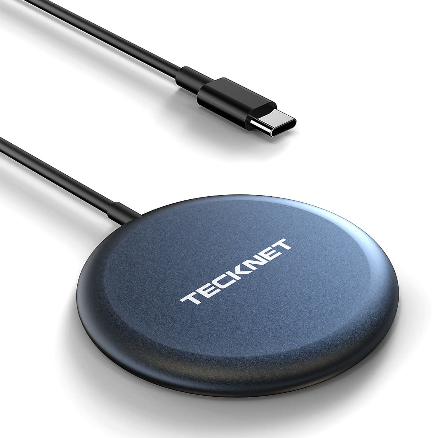 TECKNET Magnetic Wireless Charger Compatibility with Mag-Safe, USB C Fast Charging up to 15W with 3.3ft Cable