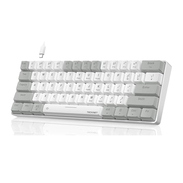 TECKNET 60% Mechanical Gaming Keyboard-RGB Backlit,Ultra Compact Mini 61 Keys