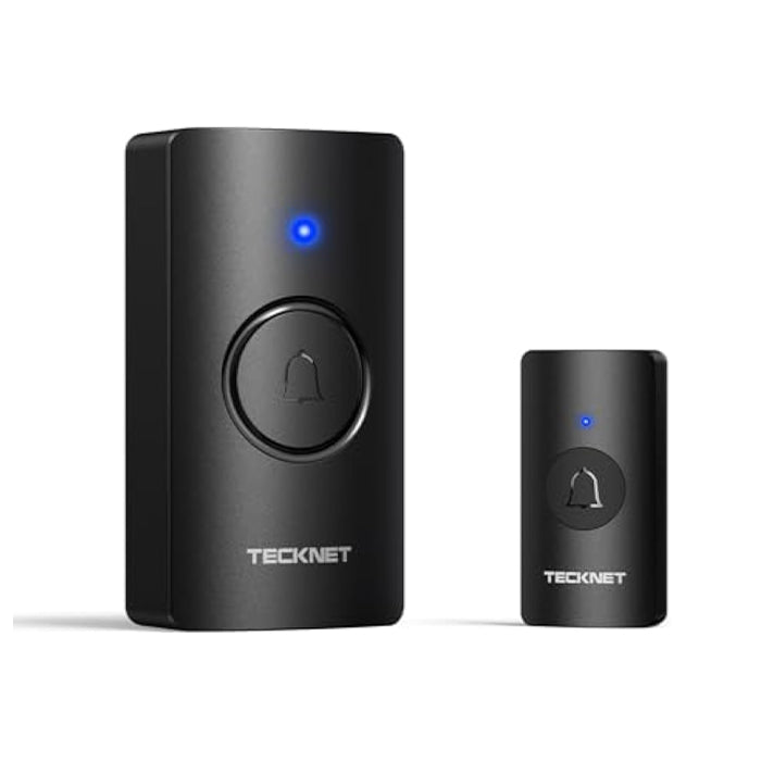 TECKNET Wireless Doorbell, Waterproof Doorbell Battery-operated Cordless Door Chime Kit with 400M Wireless Range