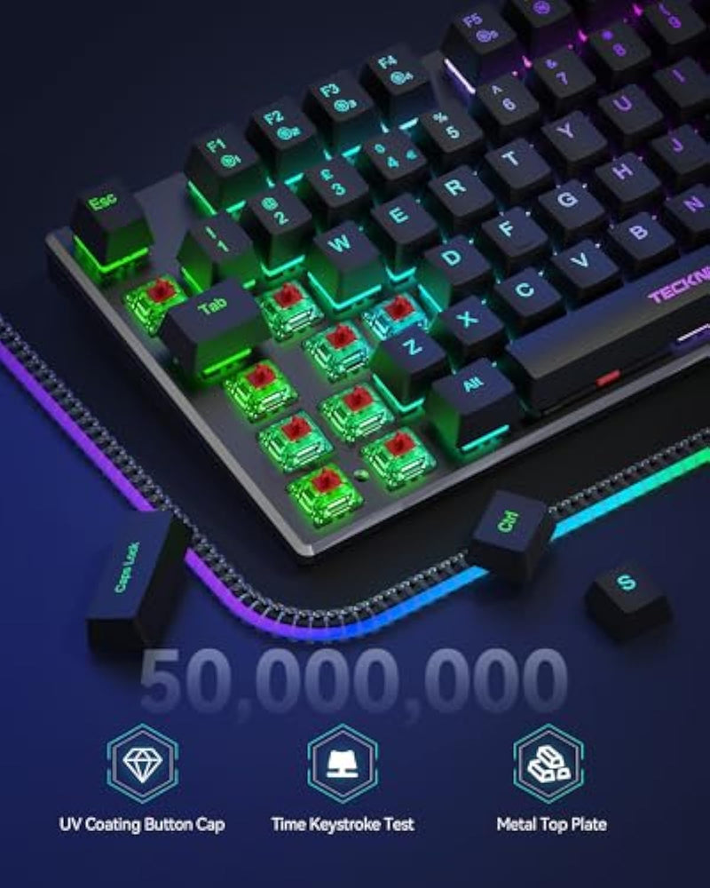 TECKNET Mechanical Gaming Keyboard - Red Switches Mechanical Keyboard