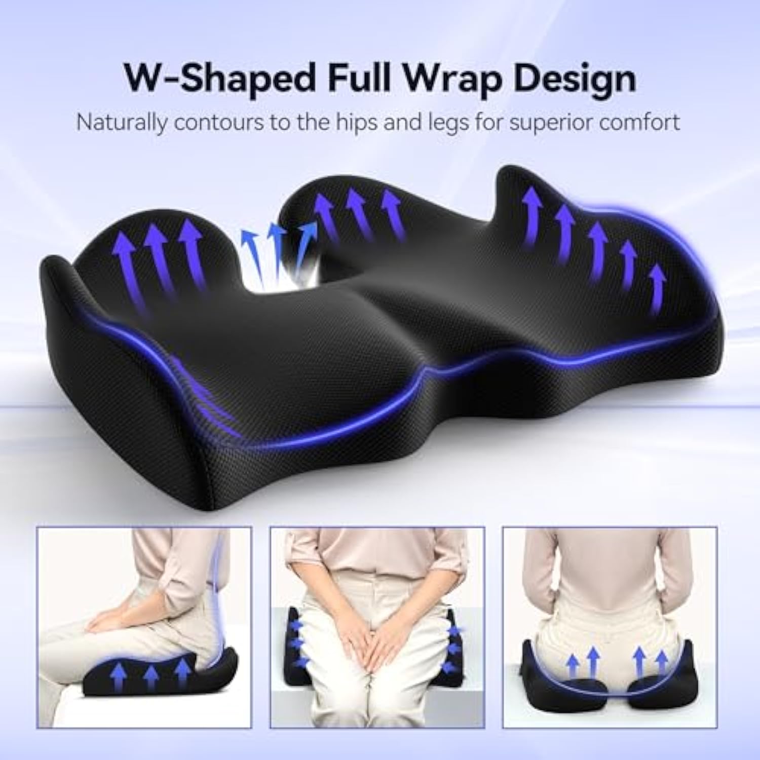 VOXON Seat Cushion, X Large Car Seat Cushion, Memory Foam Cushions for Office Chair