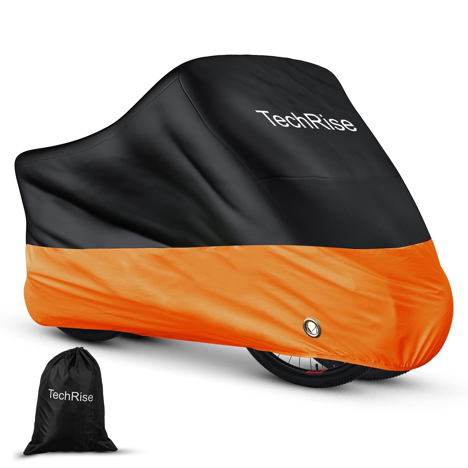 TechRise Waterproof Bicycle Cover，Motorbike Covers with Lock-holes & Storage Bag