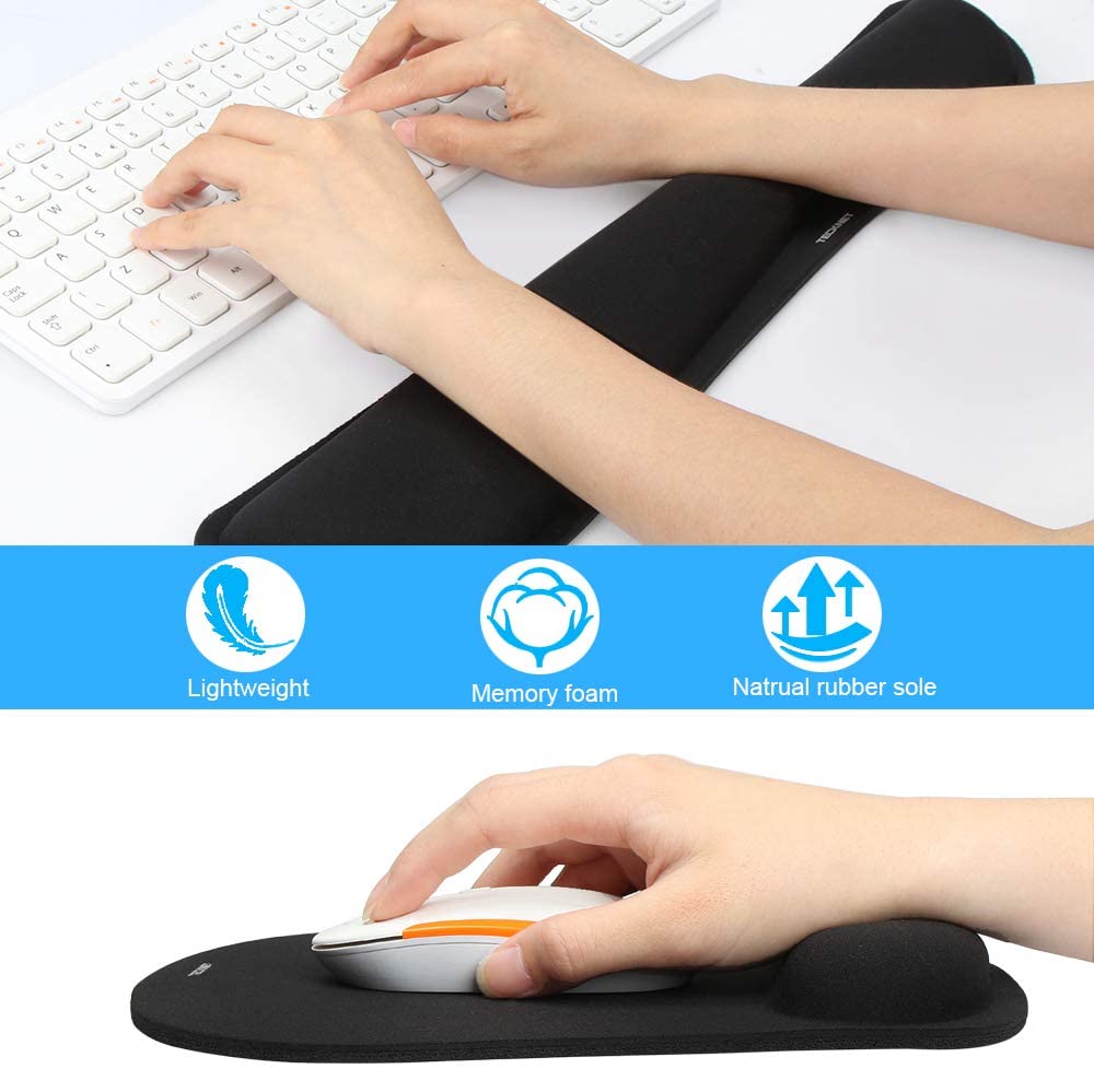 TeckNet Keyboard Wrist Rest and Mouse Pad with Wrist Support - smartekbox