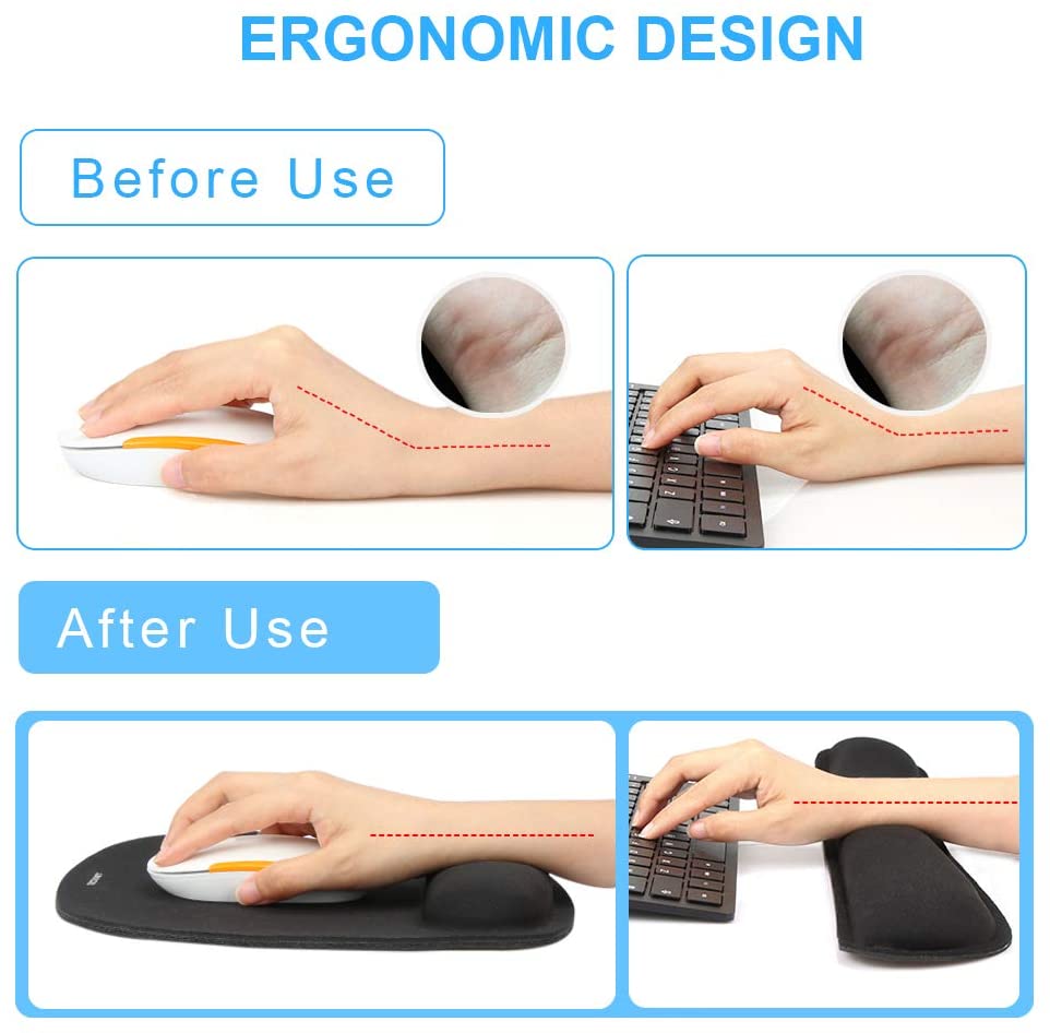 TeckNet Keyboard Wrist Rest and Mouse Pad with Wrist Support - smartekbox