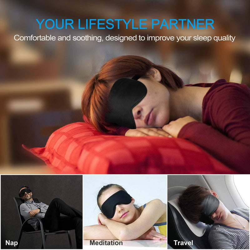 Techrise Sleep Eye Mask Pure Natural Silk Fabric Sleeping Cover - smartekbox