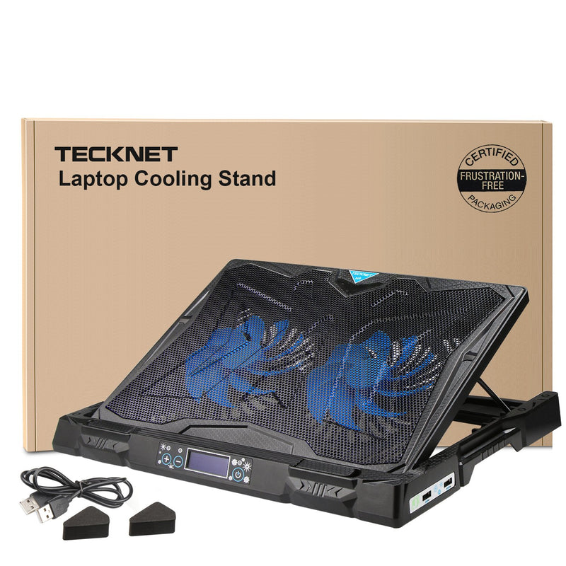 TECKNET N9 12''-17'' Laptop Notebook Cooler Cooler with 2 Adjustable Fans