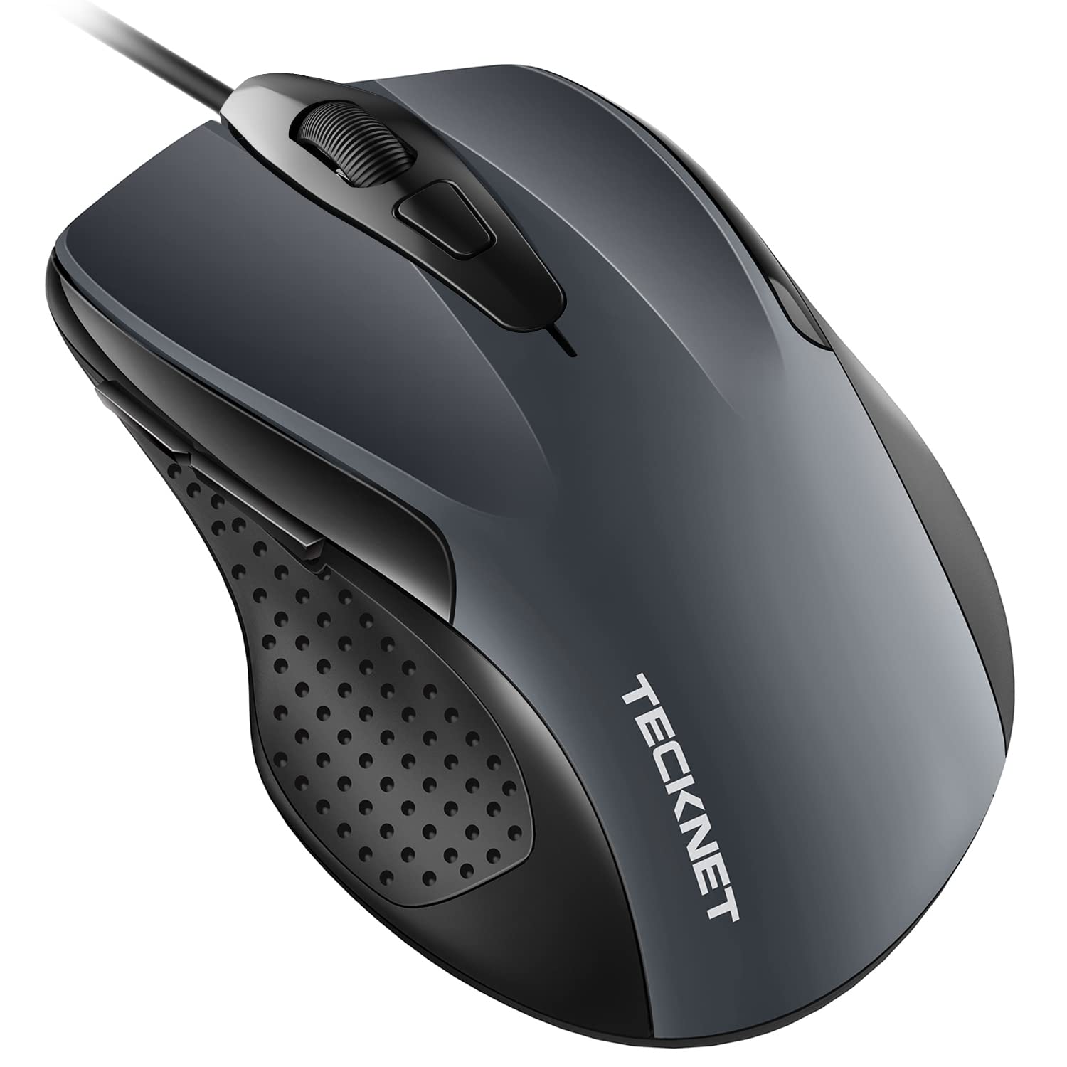 TECKNET USB Wired Mouse, 6400 DPI Mice 4 Adjustable DPI with 6-Button Corded Mouse