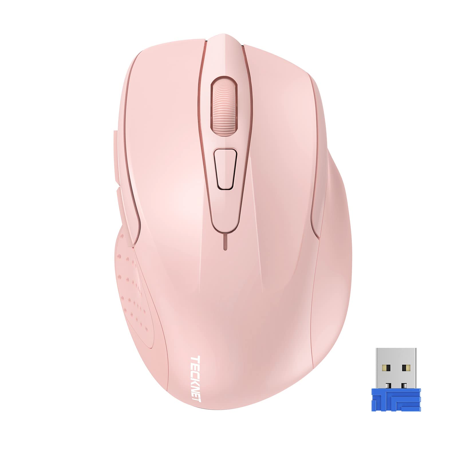 TECKNET Pro 2.4G Ergonomic Wireless Optical Mouse, 2600 DPI, 6 Adjustment Levels