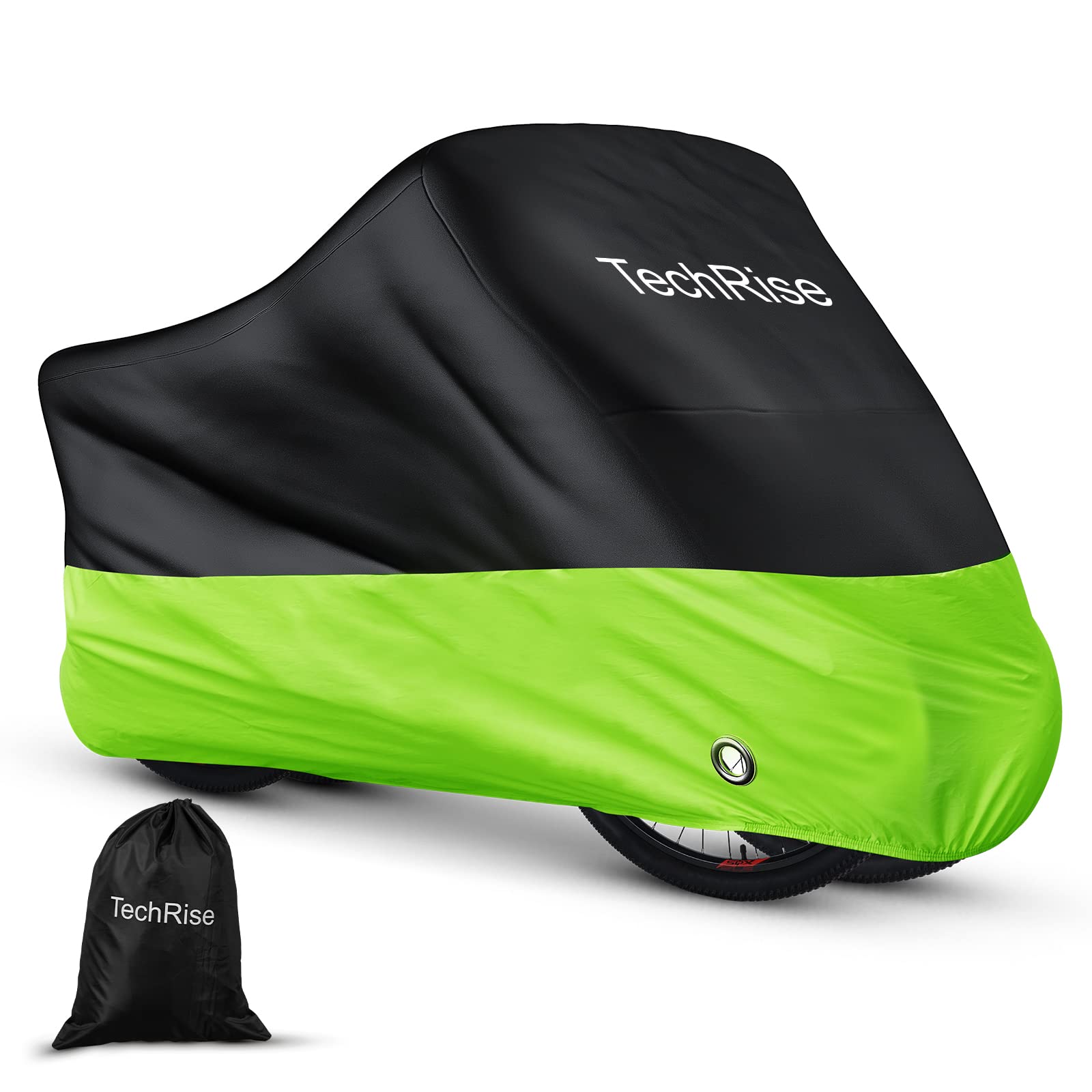 TechRise Waterproof Bicycle Cover，Motorbike Covers with Lock-holes & Storage Bag