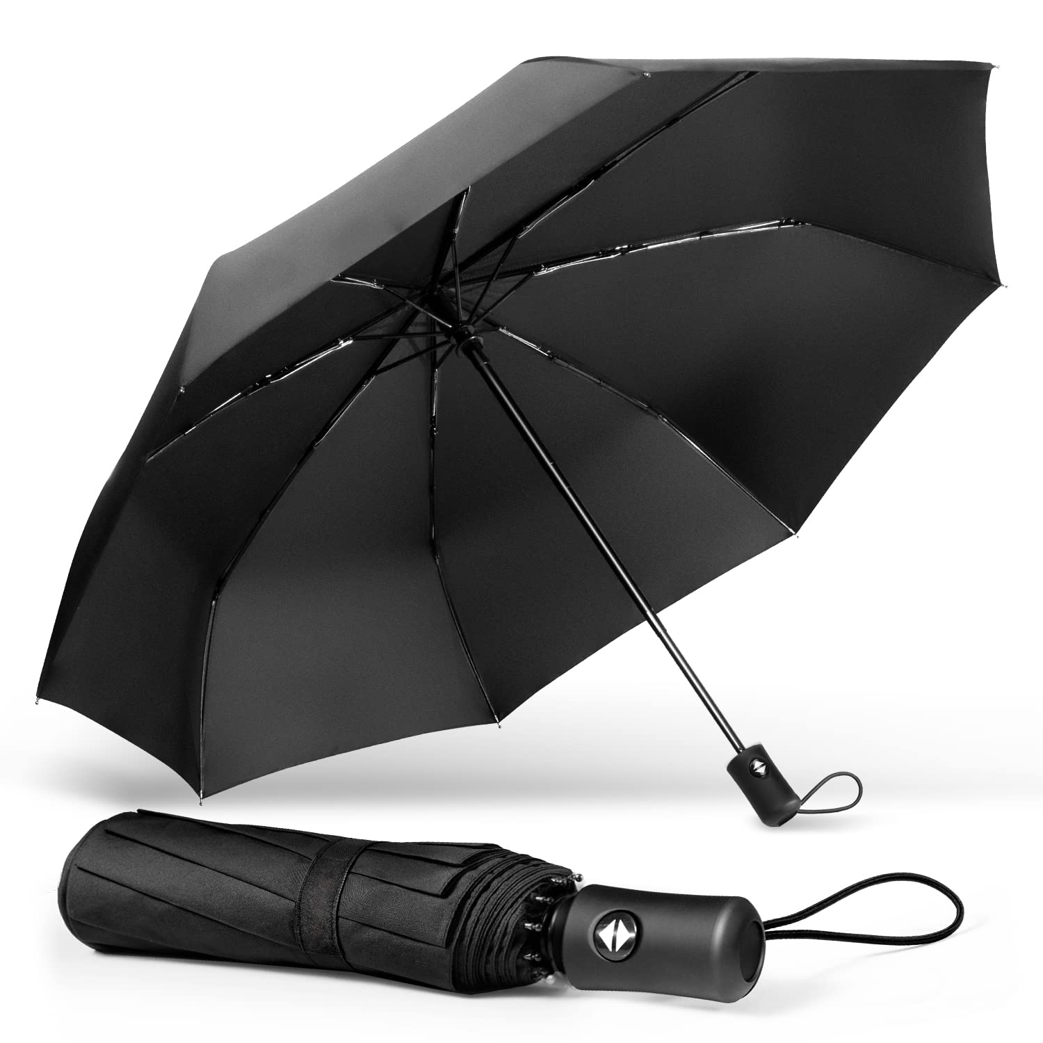 TechRise Windproof Automatic Folding Travel Umbrella 8 Ribs