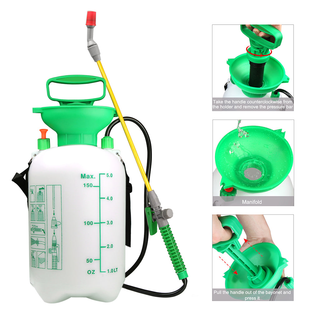 VOXON 5L Pump Knapsack Sprayer With Pressure Release Valve for Garden Watering - smartekbox