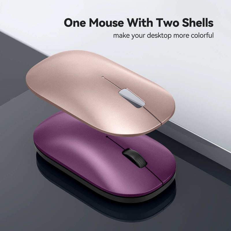 Wireless Mouse, TECKNET Computer Mouse with 3200 DPI, USB Silent Slim Cordless Mice Compatible